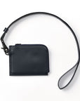 Round wallet with shoulder strap
