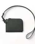 Round wallet with shoulder strap